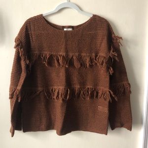 Lucky Brand Brown Crew Neck Sweater